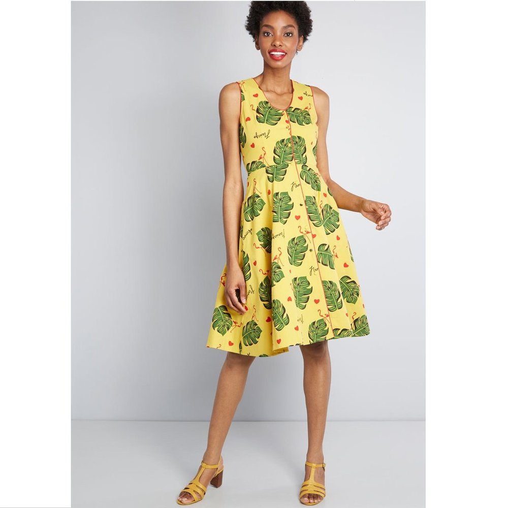 NWT TeeBerry & Weave Tropical Print Dress Size M